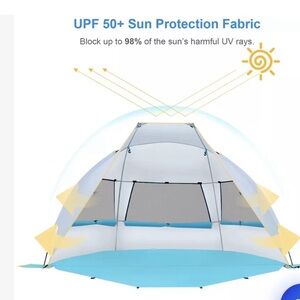 Wolfwise Beach Tent Sport Umbrella Sun Shelter Sun Shade Canopy